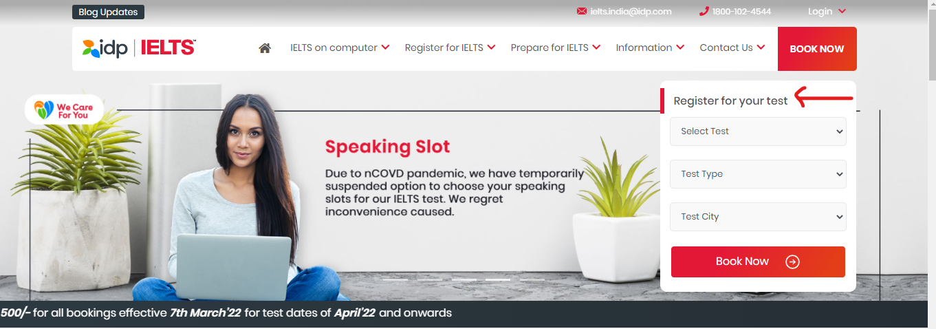 IELTS Test Booking